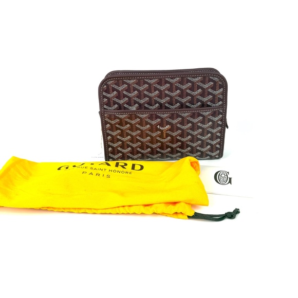 New GOYARD Jouvence Burgundy Pouch Cosmetic Toiletry Case PM - Picture 3 of 11